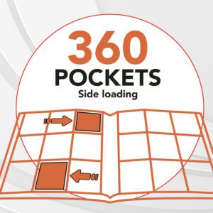 Zip Album Deluxe Turquoise Blue 360 Cards